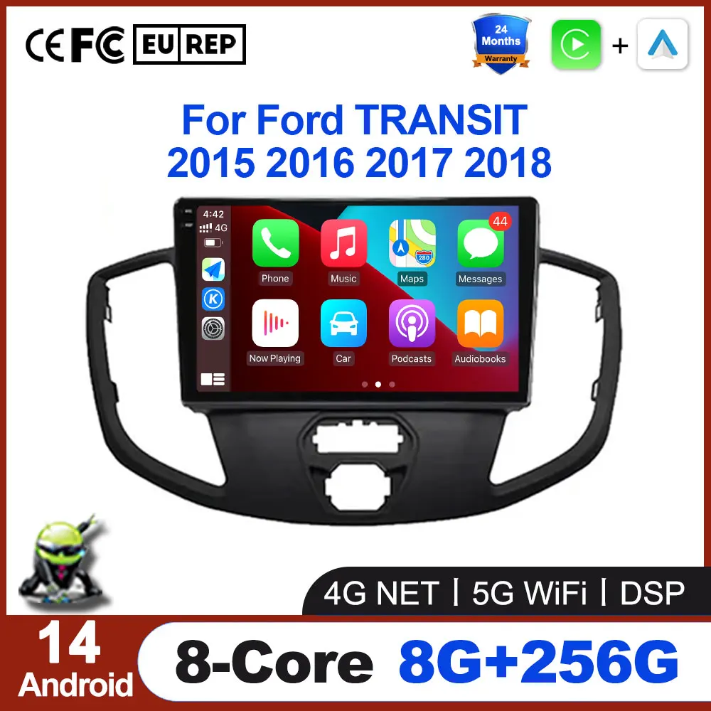 

Android 14 For Ford Transit 2015 2016 2017 2018 Car Radio Auto DSP Carplay WIFI GPS Navigation Player Multimedia tools