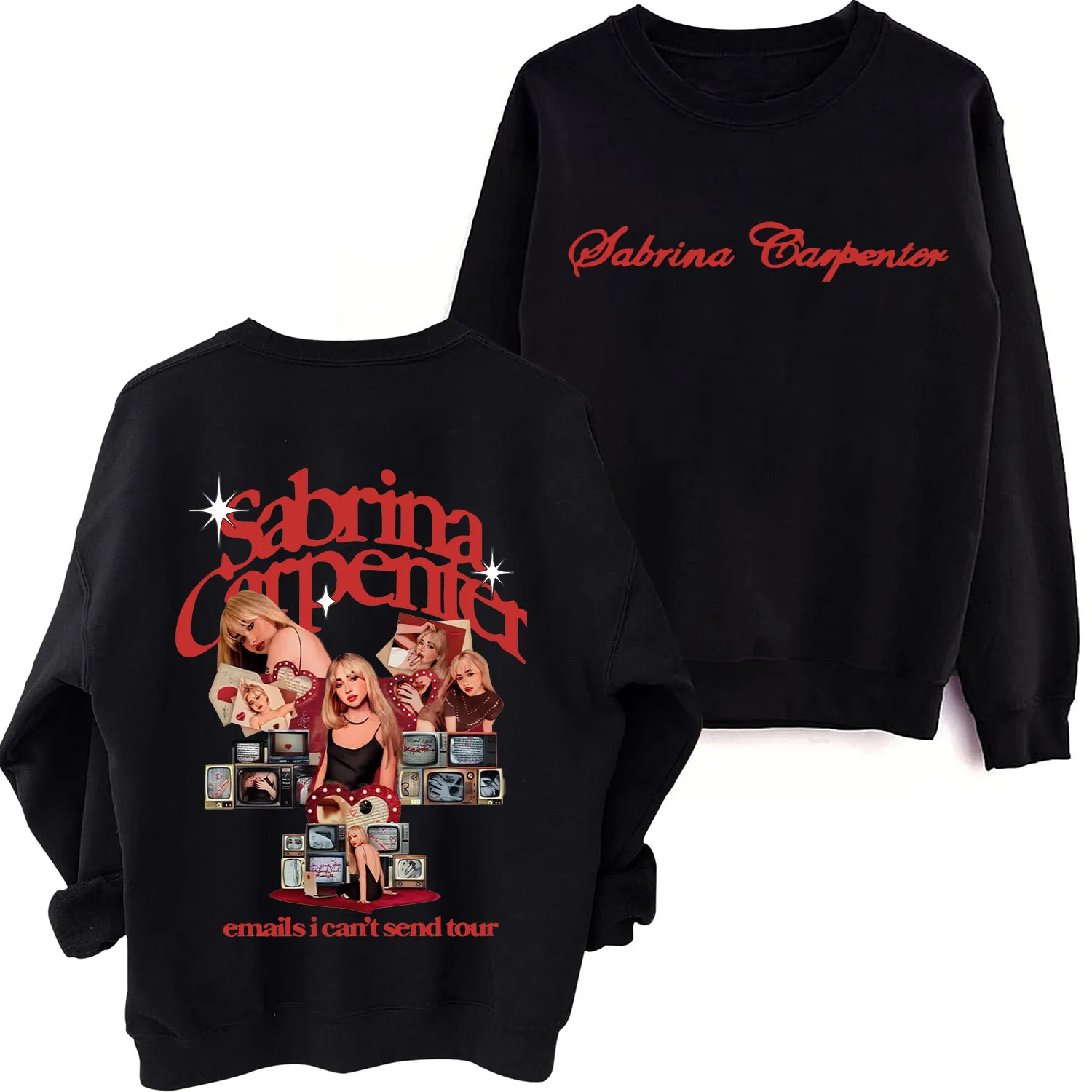 

Sabrina Carpenter Email I Can't Send Sweatshirt Harajuku Hip Hop Round Neck Long Sleeve Oversized Hoodie