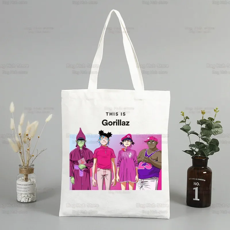 Gorillaz PUNK ROCK Cartoon Shoulder Canvas Bags Large