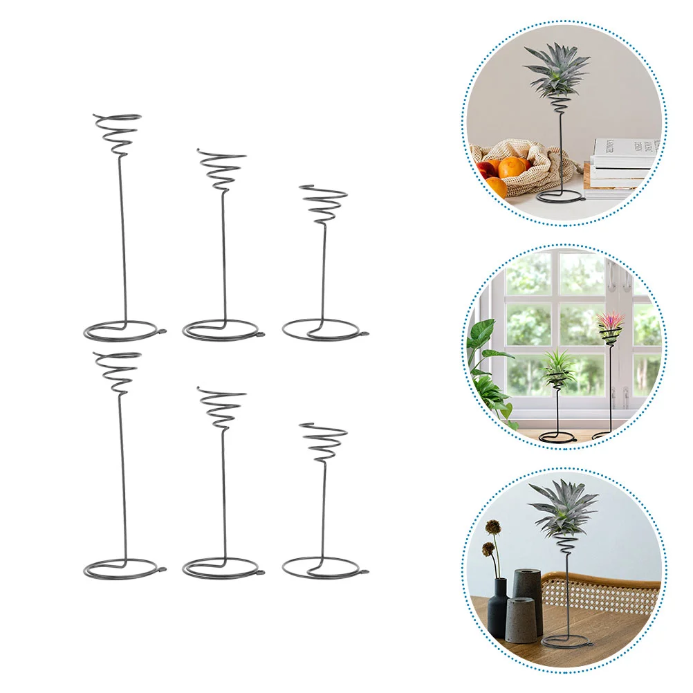 

6pcs Stainless Steel Plant Racks Shelves Holder Shelves Display Stand Tabletop Display