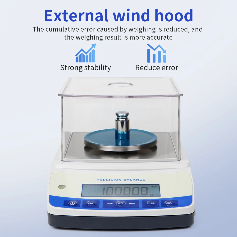 500G 0.001G Electronic Balance High Precision Analytical Balance Scale Lab Scale Kitchen Jewelry Weighing Scales EU Plug