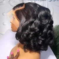 Perruques en cheveux naturels vietnamiens 12A, densité 250, ombré, double tirage, bouclées rebondissantes, ondulations lâches, perruque sans colle avec dentelle frontale HD 13x4, pré-épilée 2
