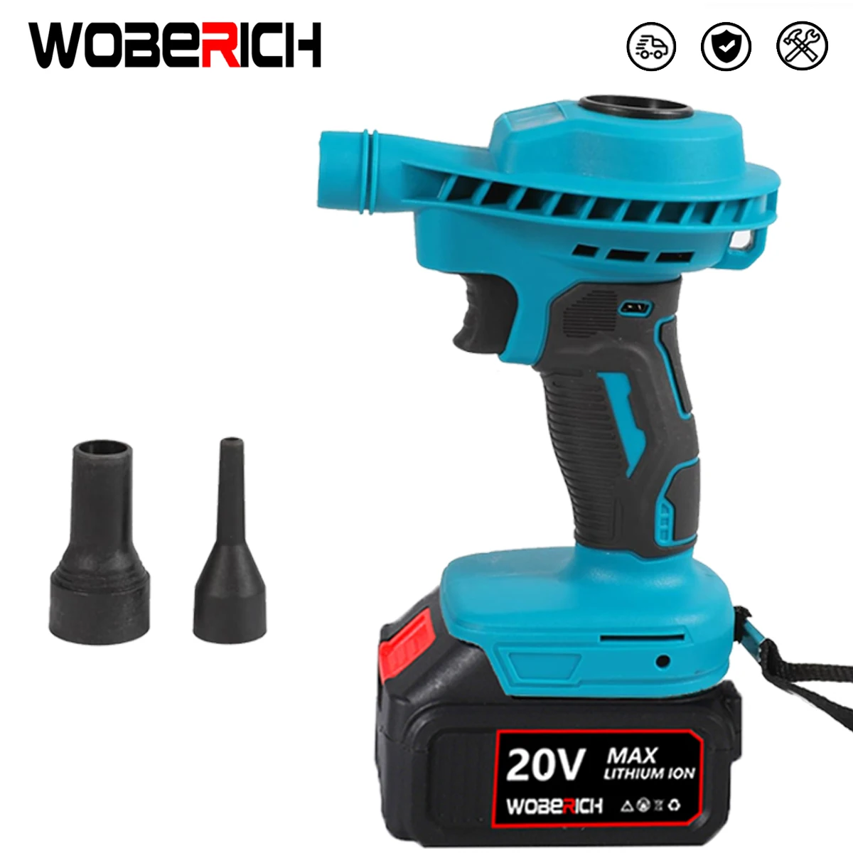 WOBERICH cordless air blower multifunction rechargeable inflator vacuum blower air dust power tools Makita 18V battery