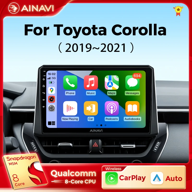 Ainavi-REPRODUCTOR-Multimedia-para-coche-Toyota-Corolla-12-Cross-2019 ...