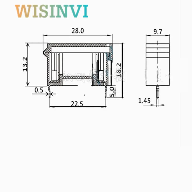 PCB 100 PCS 5*20mm Mount BLX-A type FUSE HOLDER 5MM X 20MM 15A/125V SOLDER HOLDERS Insurance header Fuse 5x20 mm
