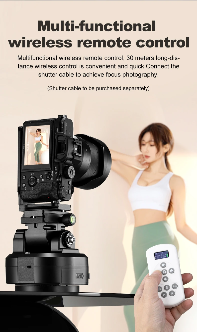 M4 M6 Motorized Tripod Head Wireless Remote Control AI Face Track Panoramic Came