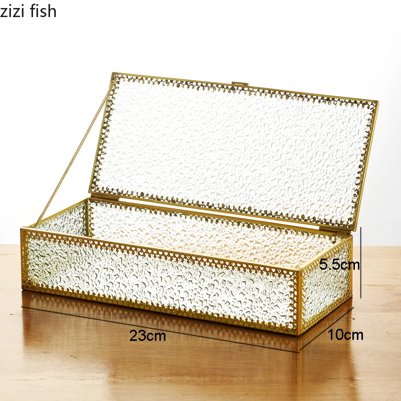 Glass Storage Boxes Cosmetics Jewelry Organizing Boxes Creative Household Phnom Penh Jewellery Beauty Brush Storage Containers 5