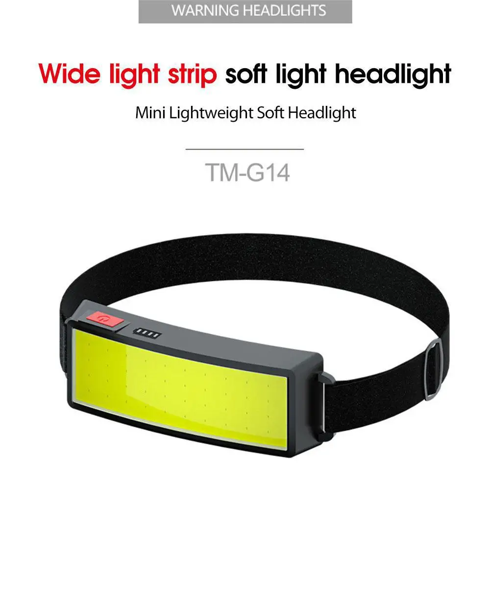 Description Picture 2 of itemNew Trend Cob Headlights Outdoor Household Portable LED Headlight with Built-in 1200mah Battery USB Rechargeable Head Lamp