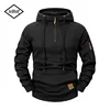 2025 Autumn/Winter Men's Hoodie Fashion Casual Sports Hoodie Retro Harajuku Long Sleeve Zipper Multi Pocket Loose Street Wear