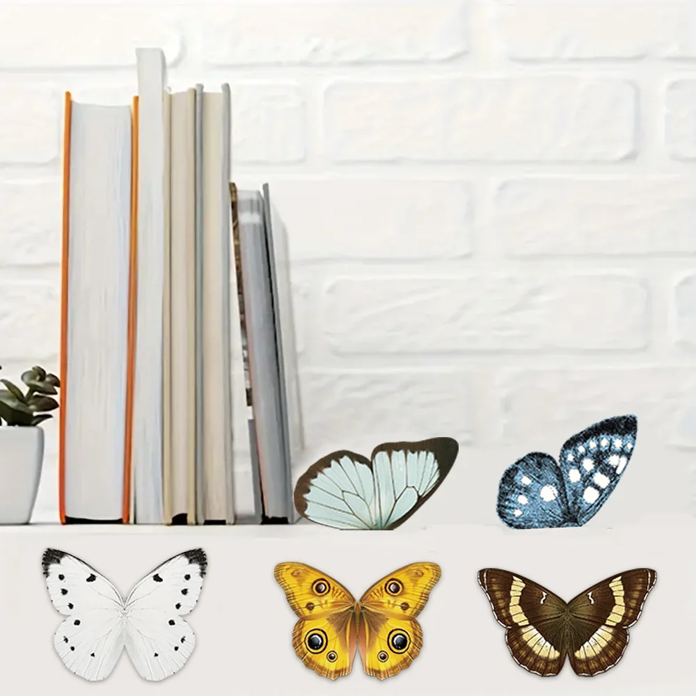 5PCS Vintage Butterfly Art Magnetic Folding Bookmark Book Marking Page Clip DIY Student Stationery Creative Gifts