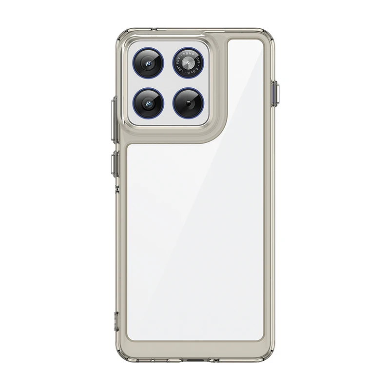 Clear Protective Case with Hard Back & Colorful Soft Edges