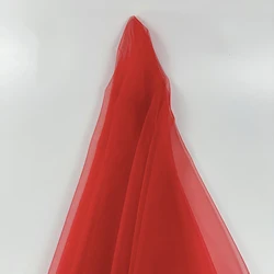 Elegant Red and Pink Tulle Mesh Fabric for Wedding and Bridal Wear (Red)