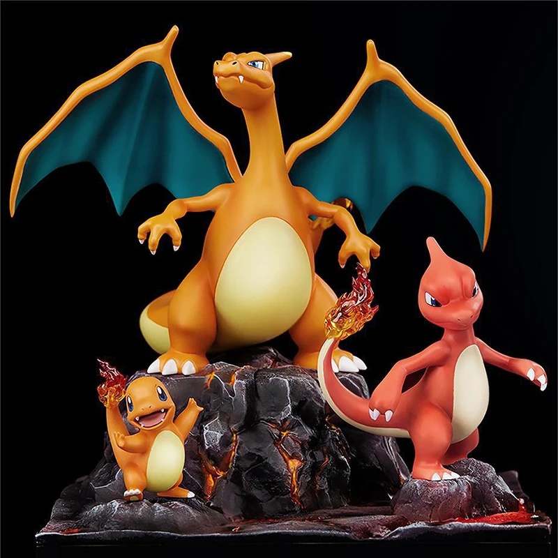 anime-pokemon-special-effects-figure-charmander-charmeleon-charizard-three-form-evolution-pvc-model-toys-christmas-gifts