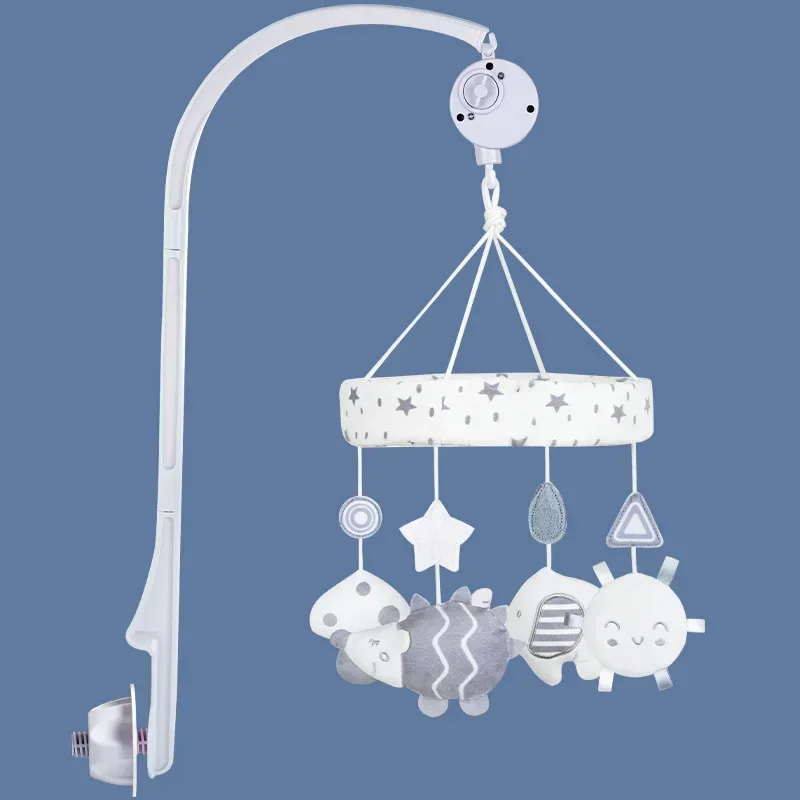 New Baby Bed Bell Nordic Style Cartoon Animal Mobile Rattles Toy 0-12 Months Carousel Crib Holder Accessories For Newborn Gifts