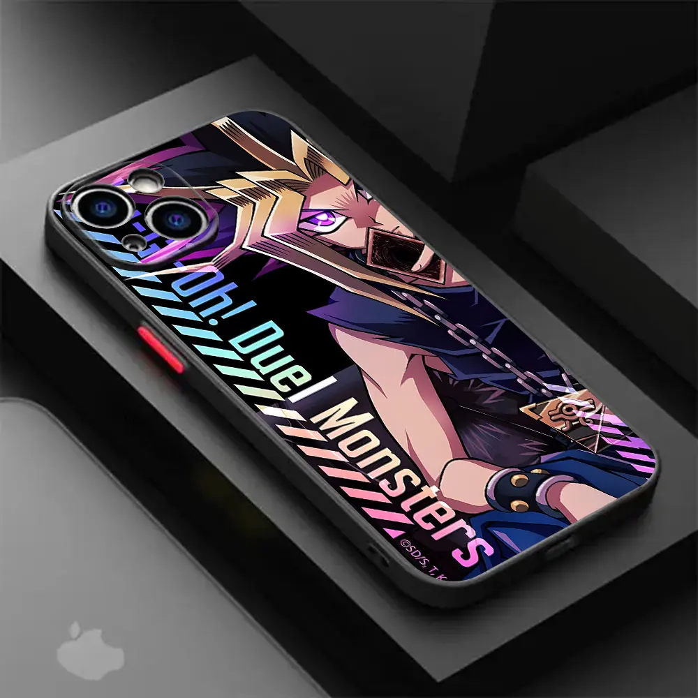 thumbnail image 1 of ¡Yu-gi-oh! Funda de teléfono de Anime para iPhone 15, 14, 13, 12, 11, Mini Pro Max, X, XR, XSMax, 7, 8 Plus, cubierta trasera transparente mate, 1 of 5