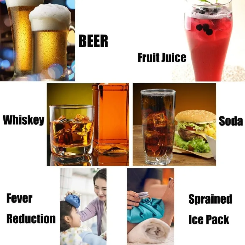 304 Food Stainless Steel Ice Cubes Set Reusable Chilling Stones for Whiskey Wine Cooling Cube Rock with Tongs Party Bar Tools
