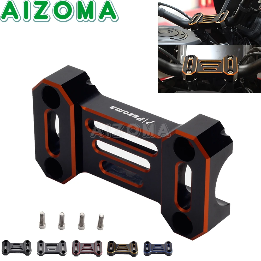 Motorcycle Handlebar Risers Handle Bar Riser Top Cover Clamp For Harley ...