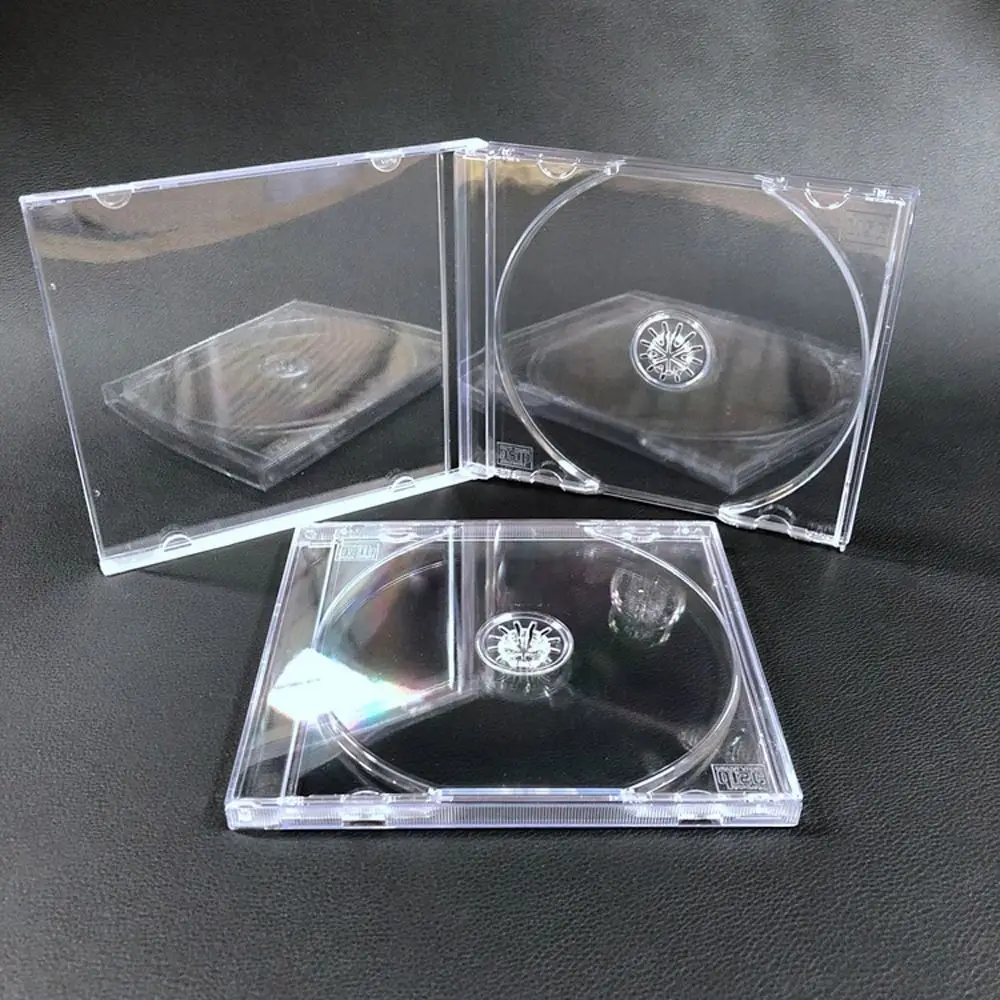 앨범 박스 반투명 CD 보호 케이스 먼지 방지 스크래치 방지 디스크 CD 박스 투명 빈 싱글 디스크 보관 DVD 케이스