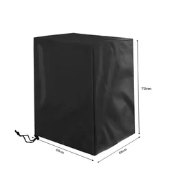 Waterproof Heavy Duty Outdoor Chair Covers - Premium Furniture Protector with Elastic Bottom (Black)