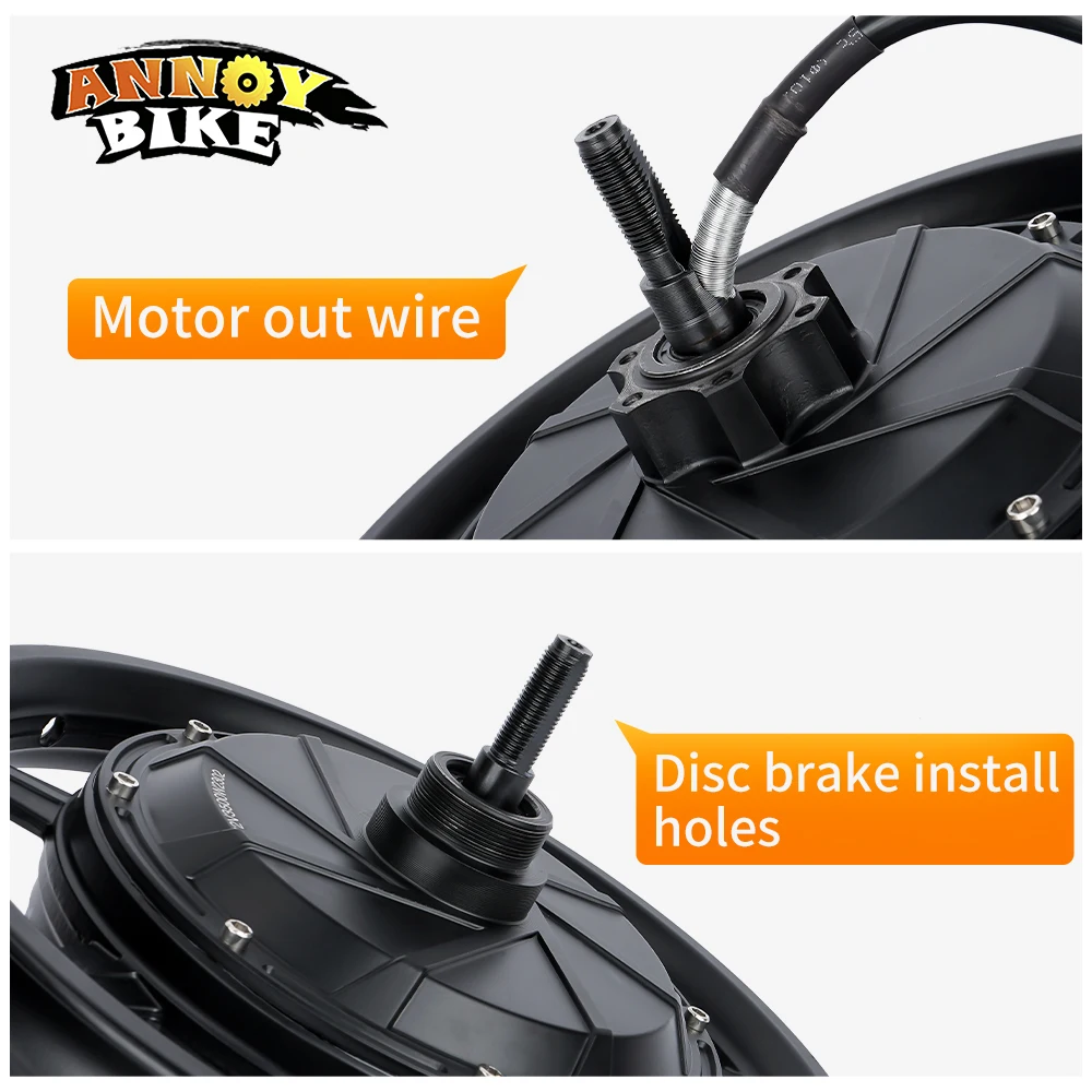 Ebike Motor Kit 14 inch Electric Bicycle Hub Wheel 48V-72V 1500W-3500W 120KM/H Brushless High Speed 1200RPM Scooter