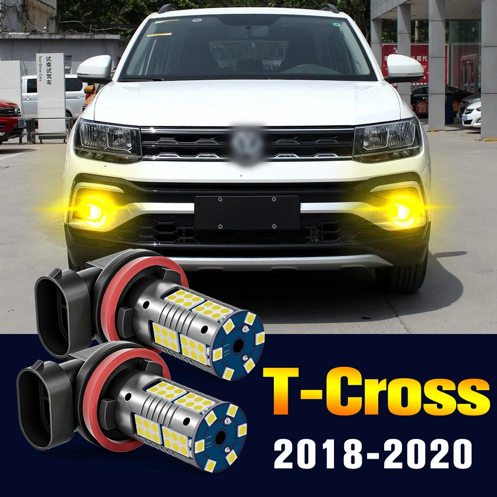 2Pcs Led Fendinebbia Per Vw T-Cross T Cross 2018 2019 2020 Accessori
