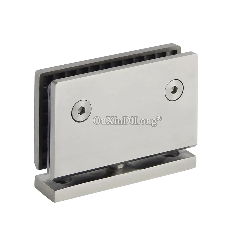 

2PCS 304 Stainless Steel Precision Casting Frameless Bathroom Door Hinges 360° Swivel Glass Fix Clamps Hinges Brushed for 8~12mm