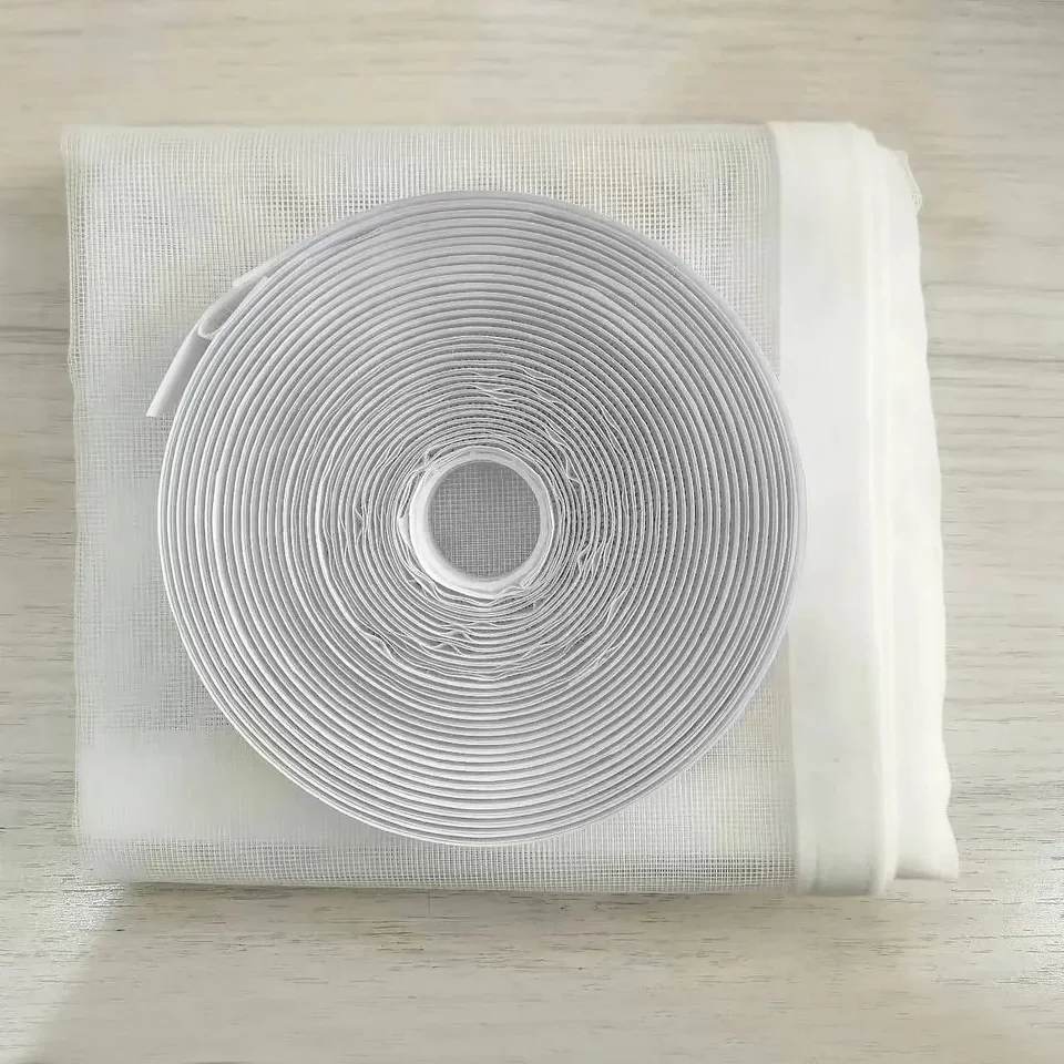 Customized Insect Self-adhesive Window Screen Mesh Custom Size Tulle Invisible White Fiberglass Against Mosquitoes and Flies