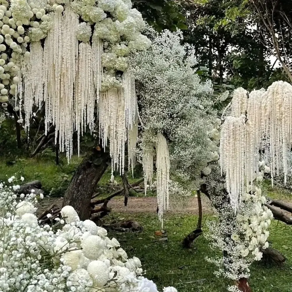 Mehrfarbiger Amaranthus, künstliche hängende Pflanzen, Garnornament, hängende lange Quaste, Blumenzubehör, Foto-Requisiten – Detail 5