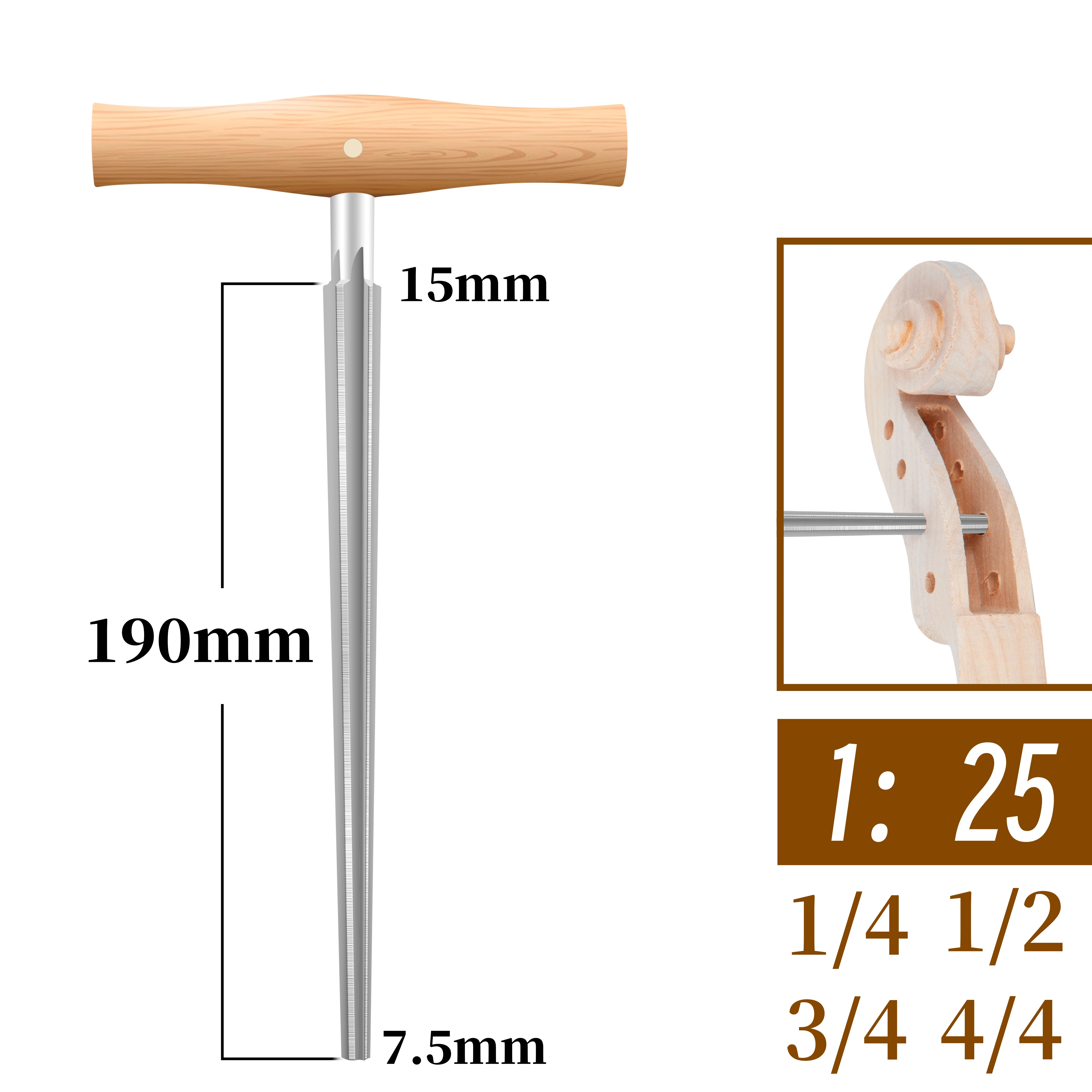 チェロエンドピン　試作品Bタイプ　10mm チェロエンドピン 試作品Bタイプ 10mm 楽器・機材