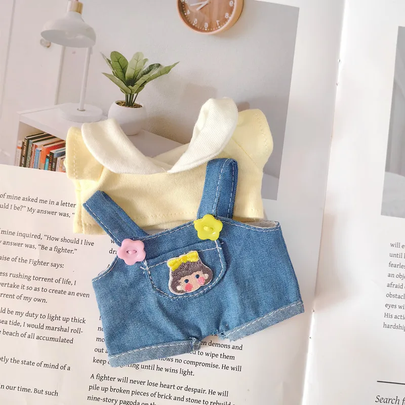 thumbnail image 1 of Ropa y accesorios para muñecas de peluche de 17 cm, minimuñecas de peluche, para muñecas ídolos de Corea del Kpop, Exo, Labubu, camisetas, pantalones, ropa, regalo para niños, 1 of 5