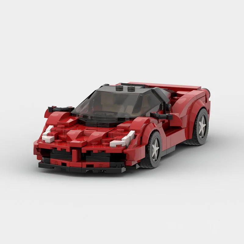 

MOC Ferraried LaFerraried Speed Champions Red Sports Cars Building Blocks Bricks Set Kids Toys Gifts For Boys & Girls