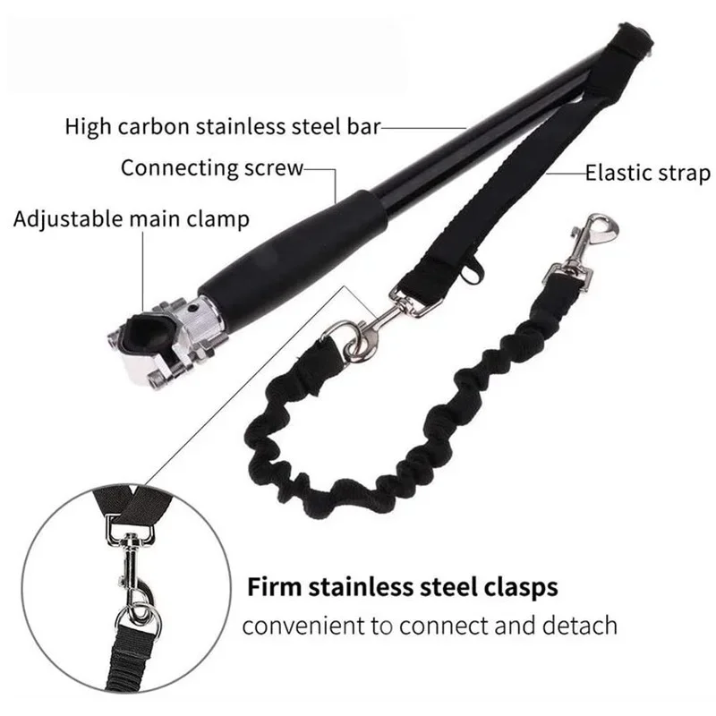 Dog Leash Bike Exerciser Pet Bicycle Leash Attachment Distance Keeper Hands Dog Training Jogger Control Walker