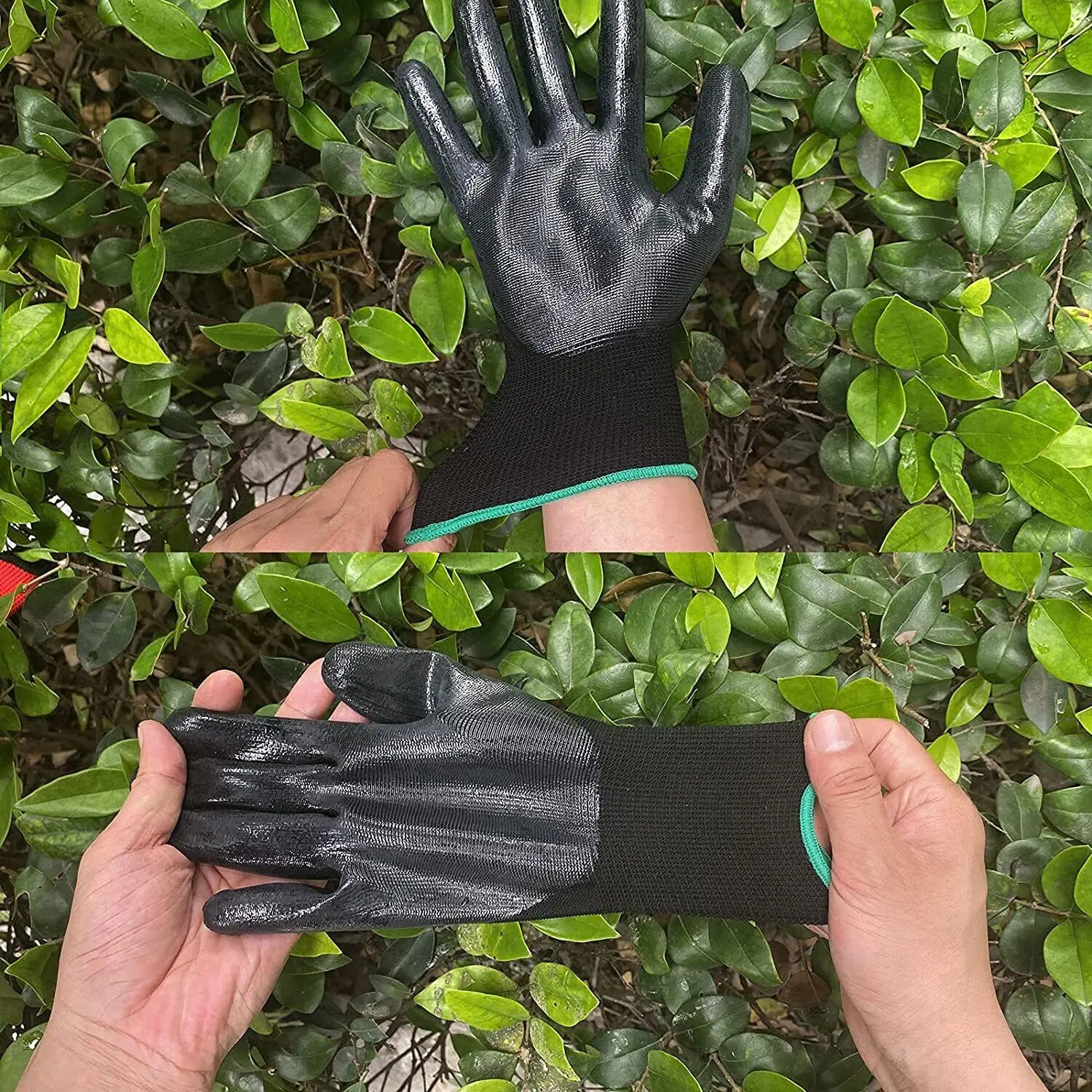 Nylon Safety Working Gloves Premium Nitrile Coated Builders Excellent Grip Gardening Grip Industrial Protective Work Gloves 4