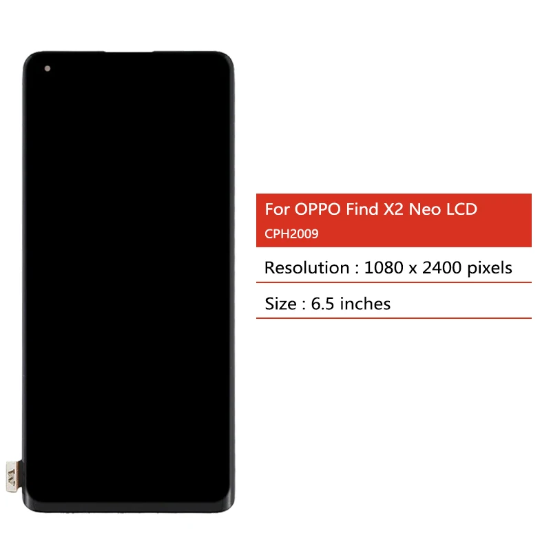 Écran LCD OLED De Remplacement Pour OPPO Find X2 Neo CPH2009 - Kit Complet Avec Outils, Noir Sans Cadre