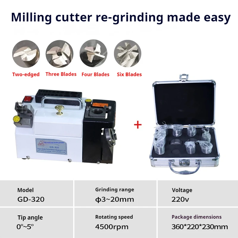 Milling Cutter 3mm-20mm Sharpening Machine Electric Milling Grinder Multi-functional Drill Grinding Machine Sharpener 6