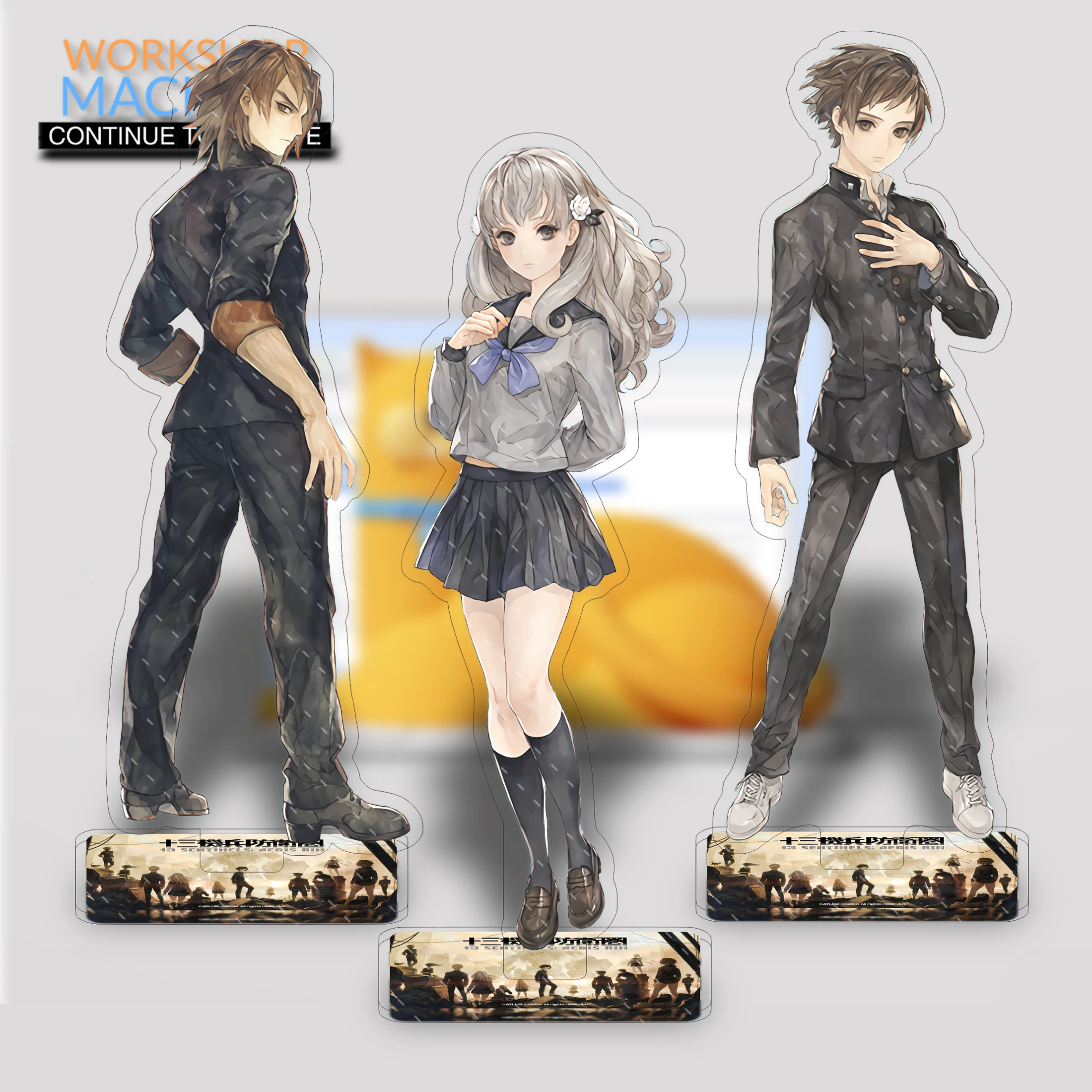 13 Sentinels Aegis Rim Anime Characters Acrylic Display Stand Model Board Desk Decoration Ornaments Gift Couple Doll Collection ljm irs2092s 250w mono class d high power digital amplifier amp board finished board model l15dsmd