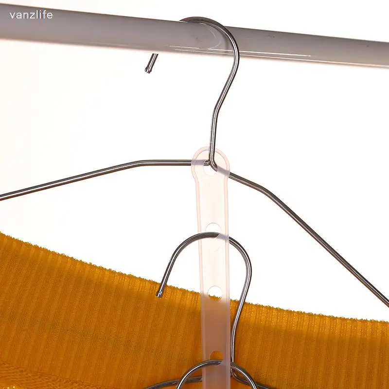 10pcs/vanzlife Creative hangers article link chain transparent clothe hanger pimp article plastic hanger connection bar 5
