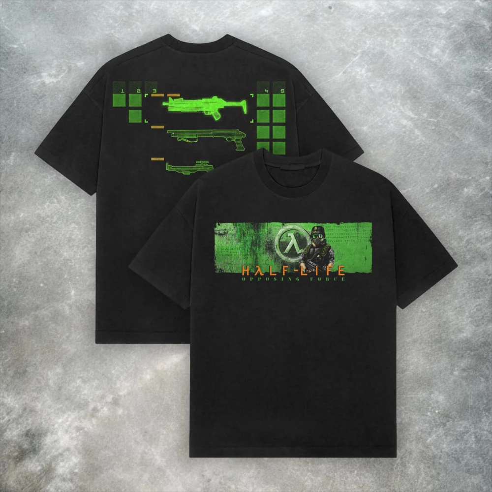 Half-Life: Tit for Tat Valve T-Shirt Retro Y2K FPS Shooter Game T-Shirt Unisex Modisches, lässiges, bequemes Streetwear-Oberteil