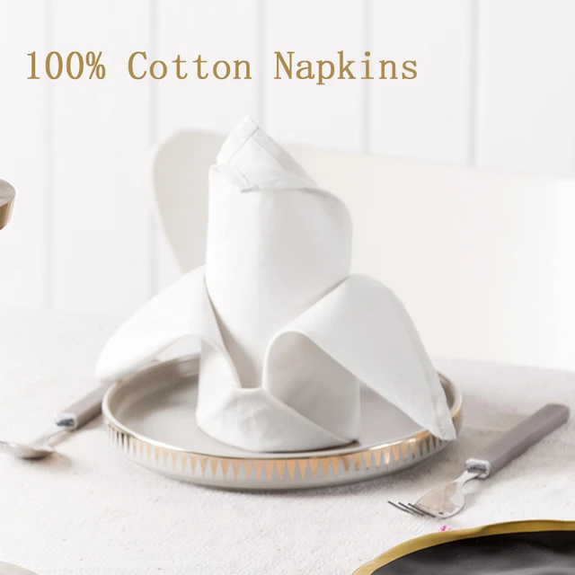 Linen Like Napkins Wedding Reception  Restaurant Napkins Cloth Cotton - 12  Pieces - Aliexpress