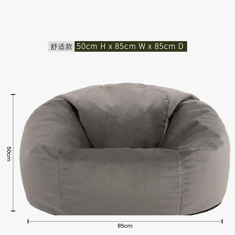 velvet-grey pouf