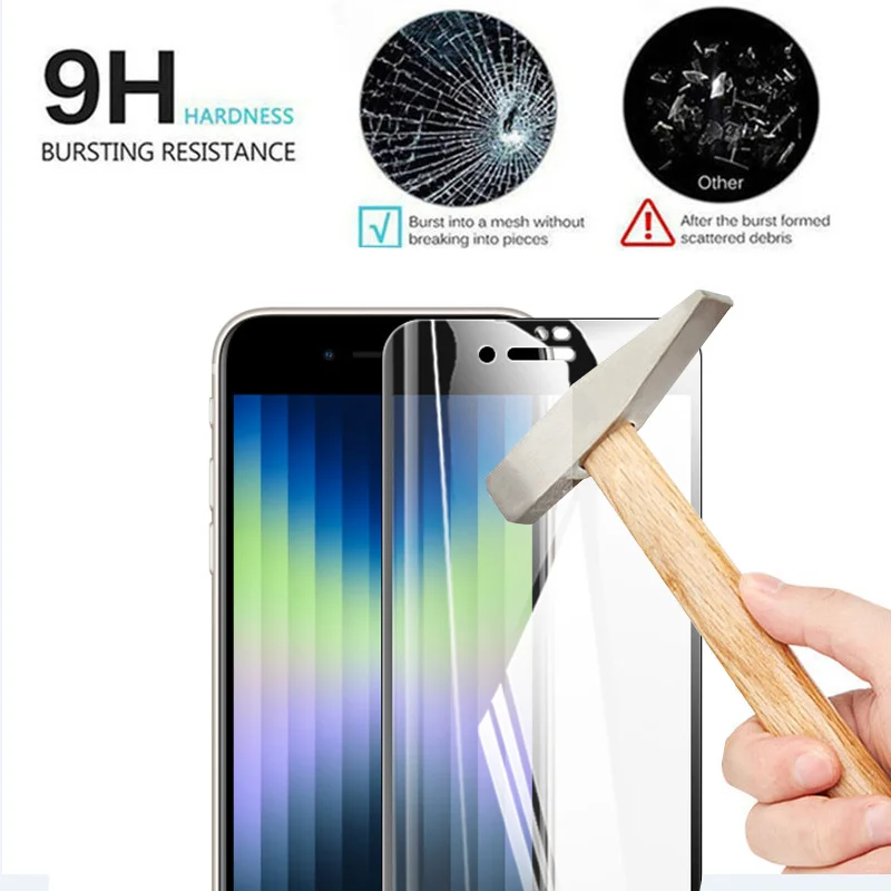 cristal templado for iphone se 2022 tempered glass for iphone se3 se 3 HD  screen protector apple iphon se 2020 se2 se 2 edition mica protective glass