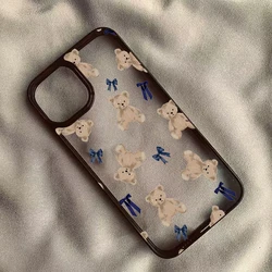 Charming Teddy Bear Bowknot Phone Case - Adorable Design with Enhanced Protection - Galaxy A36 (3)