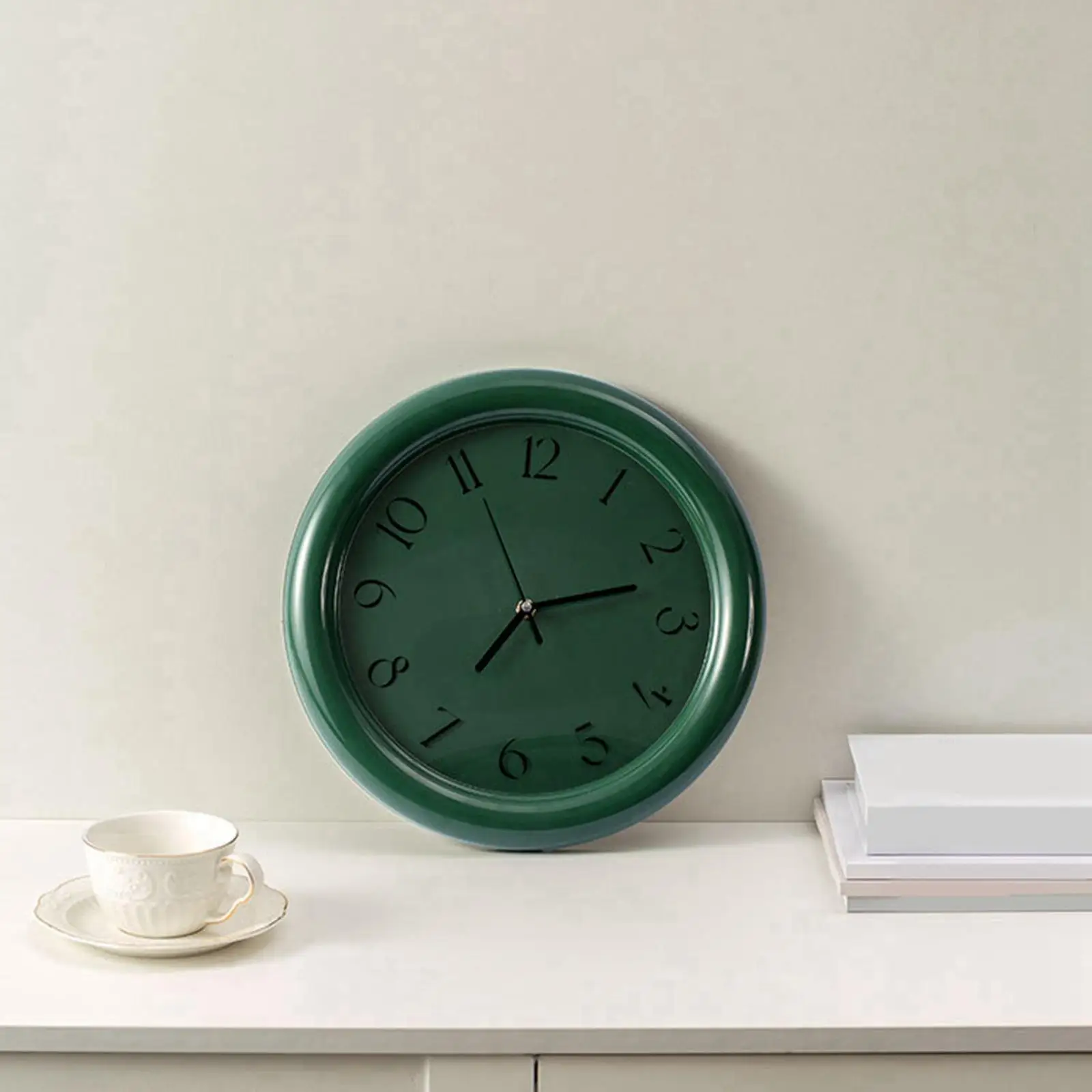 שעון קיר ללא מתקתק כפרי מודרני שעון קיץ דקורטיבי כפרי מודרני שעון קיץ שעון קטן עבור חדר אמבטיה משרד חדר שינה