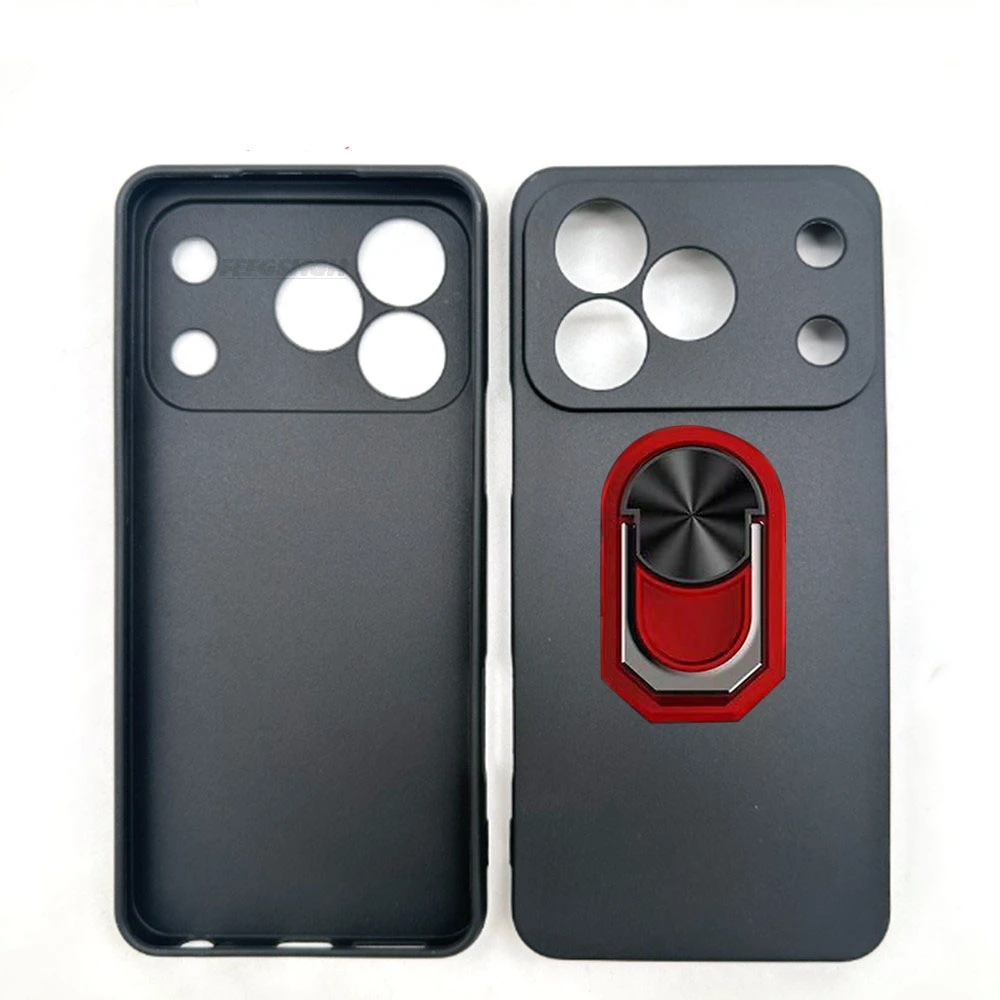 Blackview Wave 7C Protective Finger Ring Silicone Case - Soft TPU Back Cover