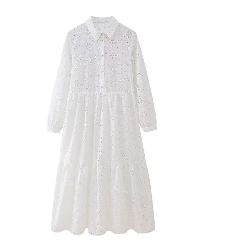 Snuggle Spot Women's Polyester Checkered Long Sleeves Above Knee Dress (Off White - Lavender)