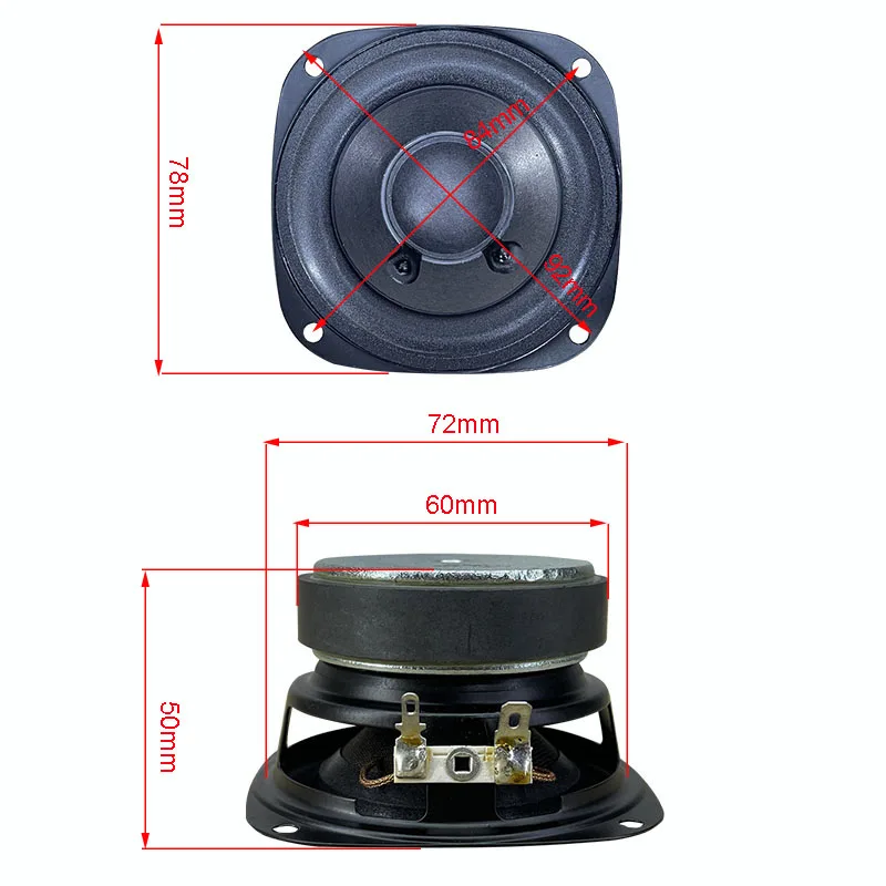 3 Inch Subwoofer Speaker 4 ohm 10W Germany S& H3 Long Stroke Bass Loudspeaker For Home Theater Audio DIY Parts 2PCS 5