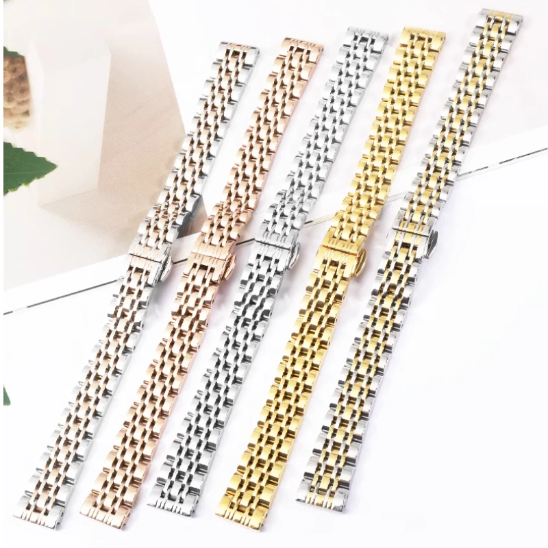 Bracciale Donna 12Mm 14Mm 16Mm 16Mm 18Mm Per Casio Armani Swarovski Cinturino Cartier Cinturino Con Chiusura A Farfalla Cinturino Per Orologio In Acci