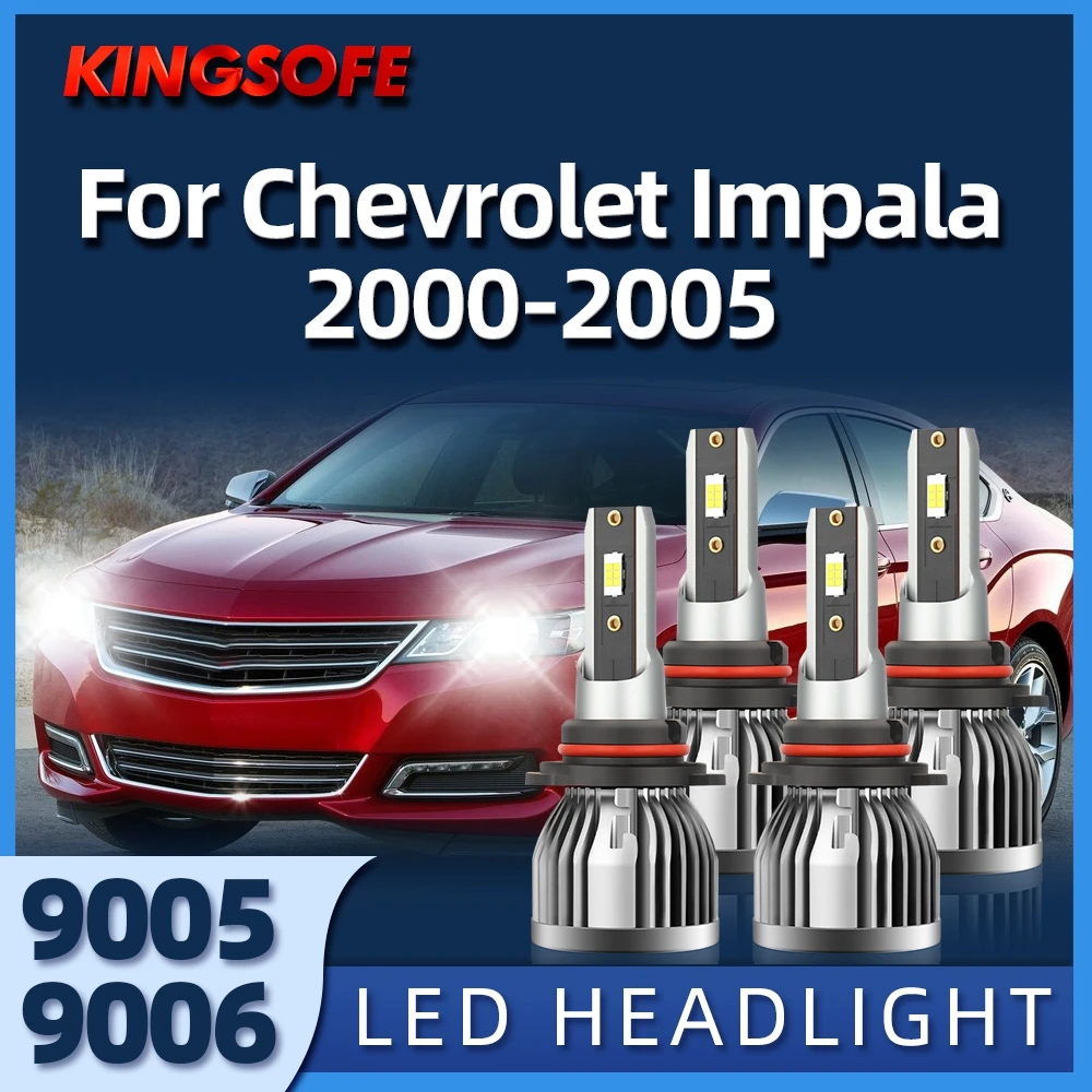 

Roadsun 2/4PCS LED Headlight CSP Chips 110W Car Light 9005 9006 For Chevrolet Impala 2000 2001 2002 2003 2004 2005