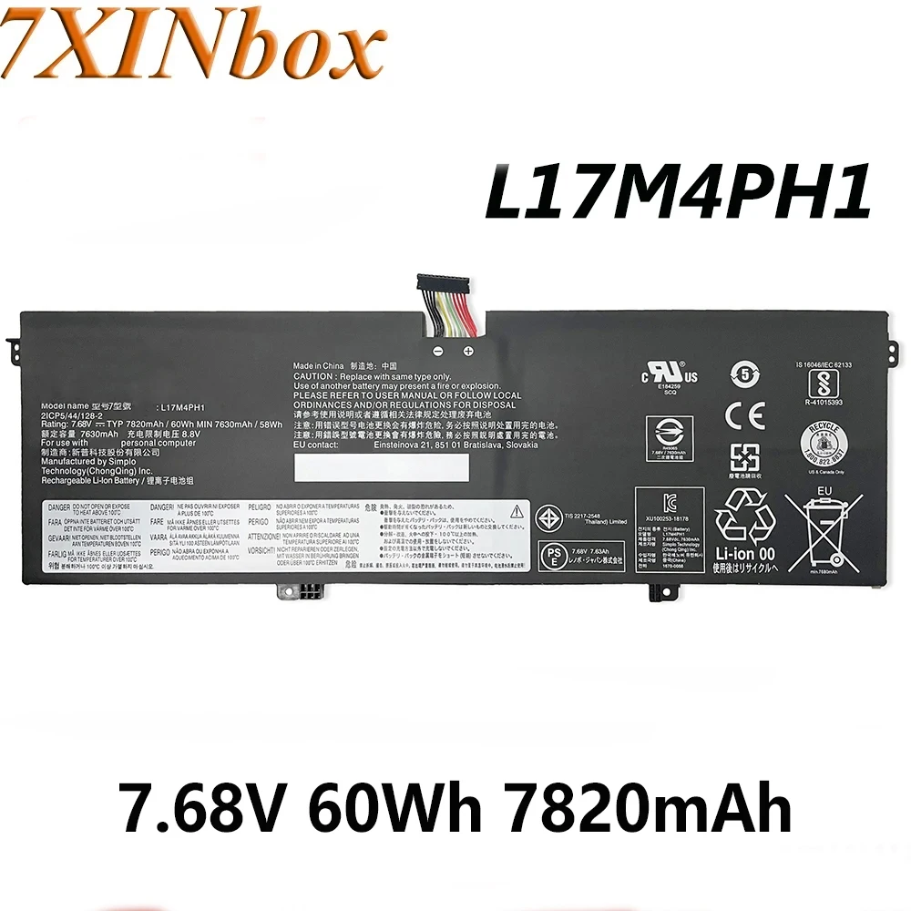 

Аккумулятор для ноутбука 7XINbox L17M4PH1 L17C4PH1 L17C4PH2 7,68 V 60Wh для Lenovo Yoga 7 Pro-13IKB C930