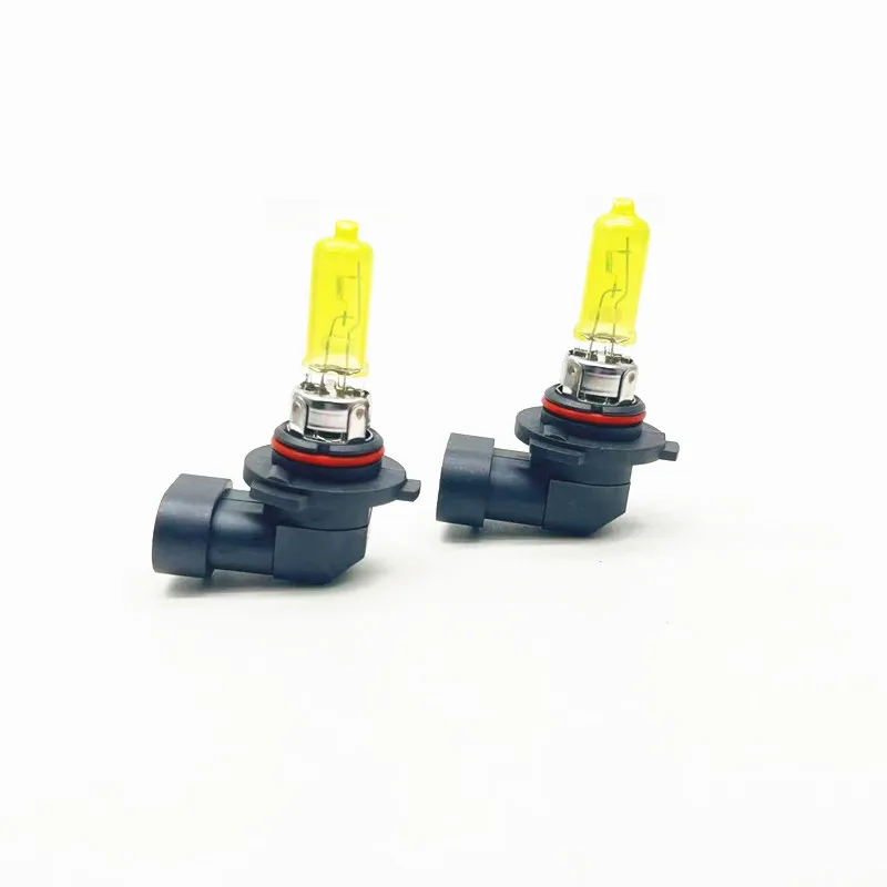 2개 9005 자동차 헤드라이트 12V65W 노란색 조명 3000k HB3 자동 안개등 할로겐 전구